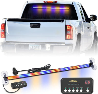Barra luz tráfico 35" LED azul ámbar para camiones
