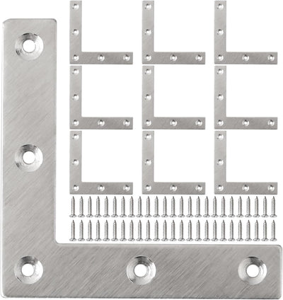 Soportes planos acero inox 3.15x3.15" para muebles