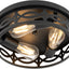 Lámpara techo negra 13pulg 3 luces moderna para pasillo cocina
