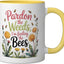 Taza Cerámica Jardín Alimenta Abejas Amarilla