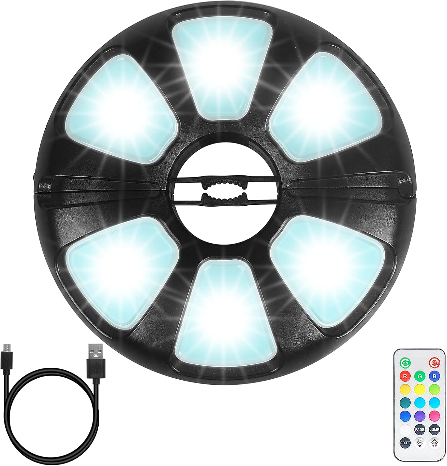 Luz sombrilla exterior con control remoto 300 lúmenes