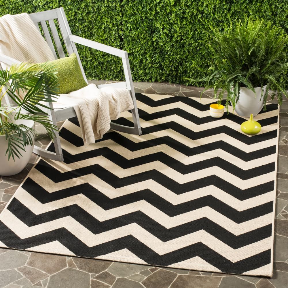 Tapete Polipropileno Negro/Beige CY6244-204