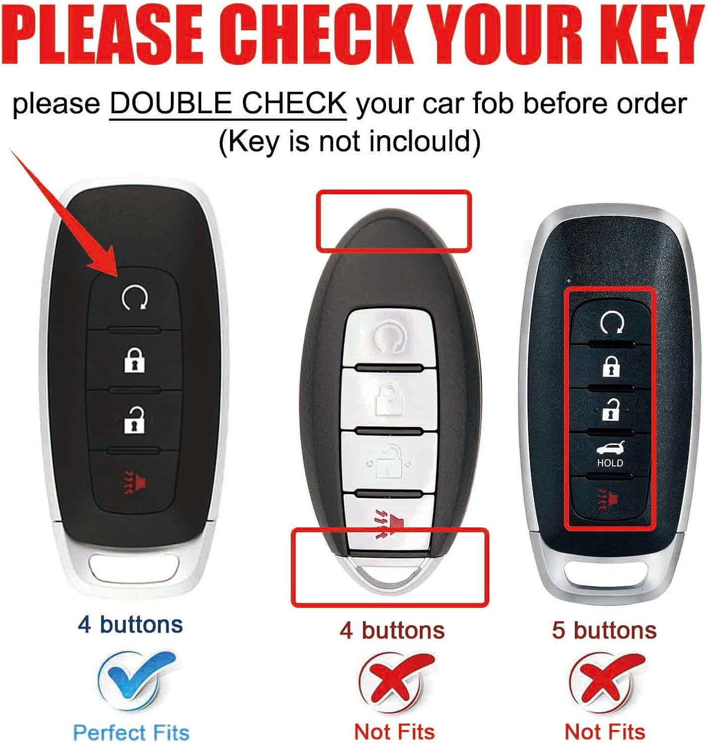 Funda TPU llave Nissan 2023-2025 Pathfinder Rogue Kicks