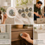 6 Pzas Pomos Cerámica Gris para Cajón Dormitorio Baño Cocina