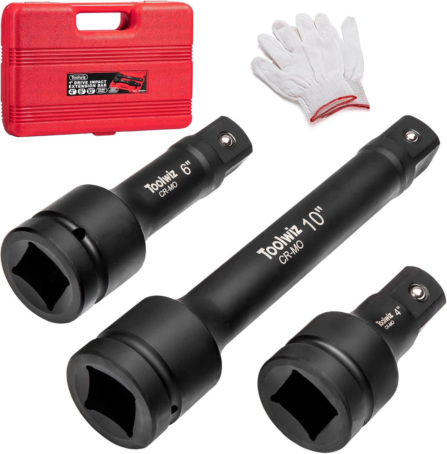 Set 3 Pzas Extensión Dados Acero Cr-Mo 1'' 4'' 6'' 10''