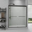 Puerta ducha deslizante 66x72pulg vidrio transparente 1/4pulg
