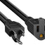 Cable extensión impermeable 3 clavijas NEMA 5-15P 1.5pies