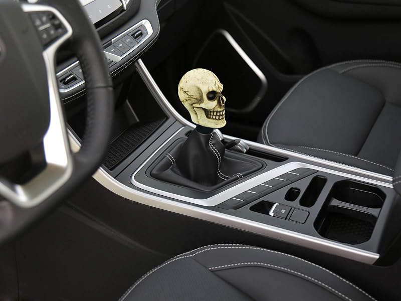Pomo palanca cambios diseño calavera coche transmisión