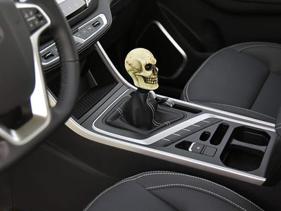 Pomo palanca cambios diseño calavera coche transmisión
