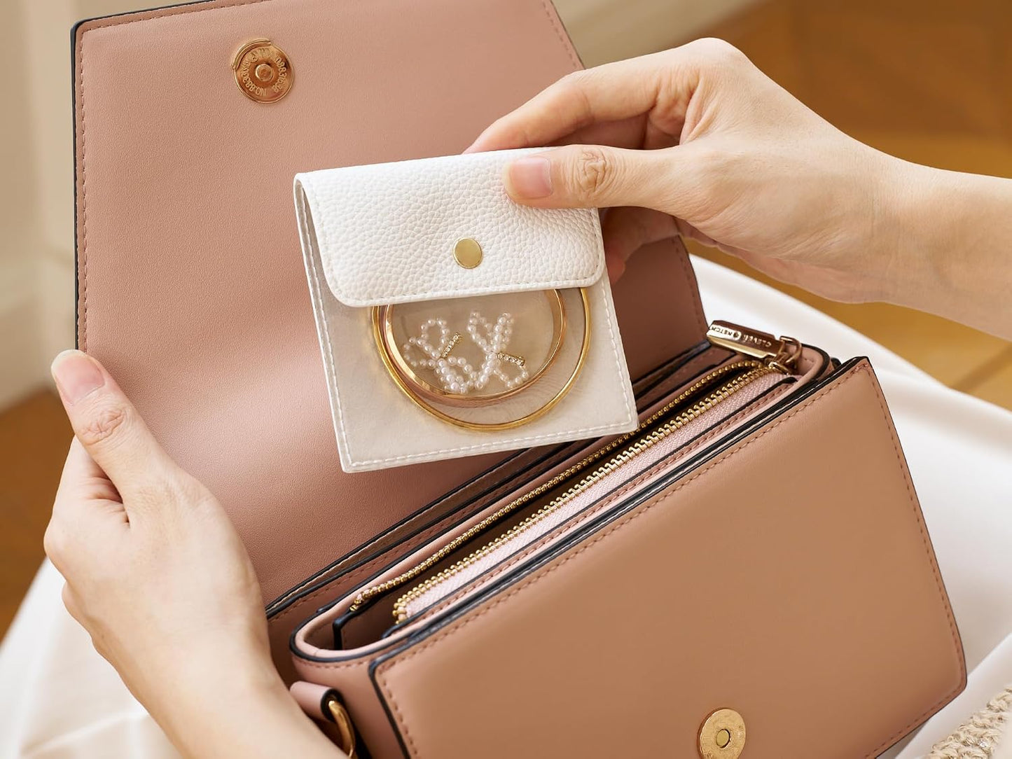 6 Pzas Bolsas Joyas Transparentes Viaje