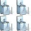 4 Set Riel Puerta Granero Acero Galvanizado Soporte Empalme
