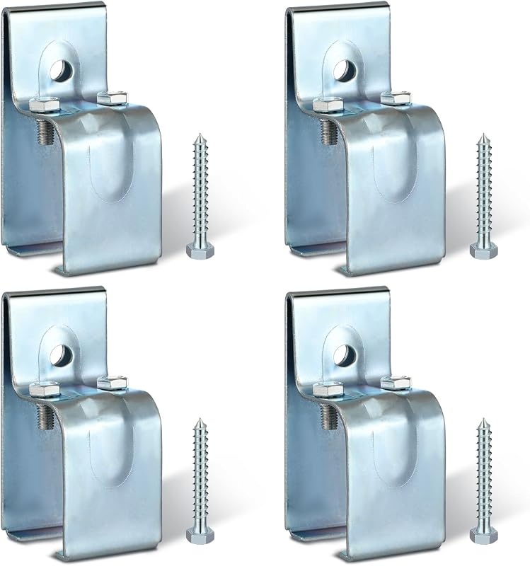 4 Set Riel Puerta Granero Acero Galvanizado Soporte Empalme
