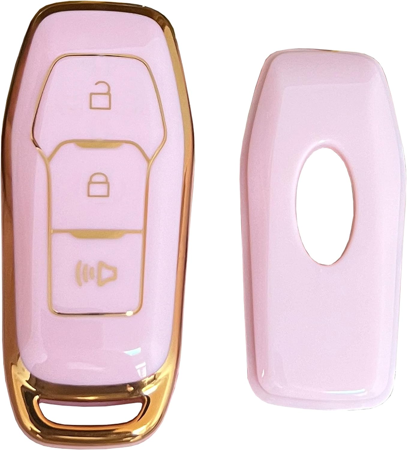 Funda llave Ford con control remoto 3 botones Rosa