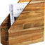 Papelera madera acacia metal latón escritorio vertical