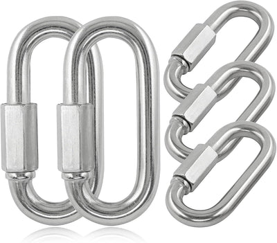 5 Cadenas Enlace Rápido M12 Acero Inox 1/2pulg Capacidad 2500lb