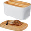 Caja pan con tabla cortar 14.25x9.25" Blanco