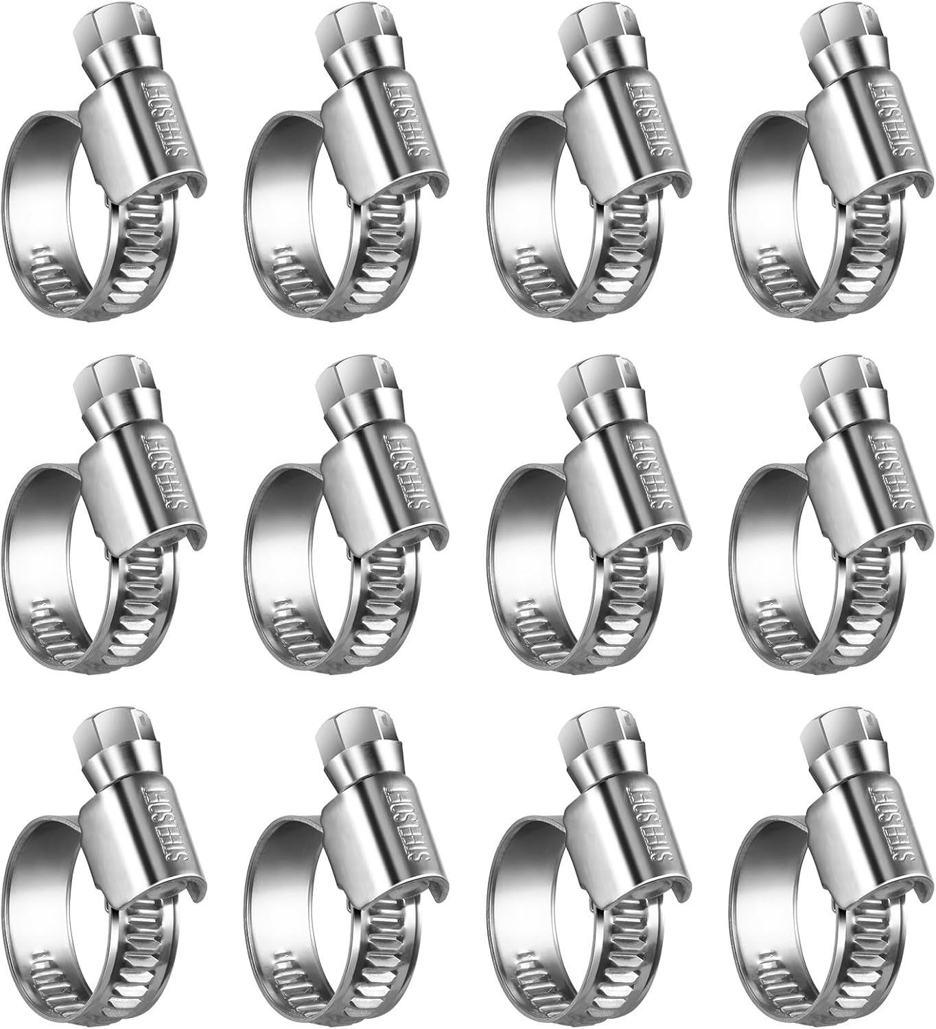 Abrazadera manguera acero inox 304 ajustable 1/2-3/4 pulg