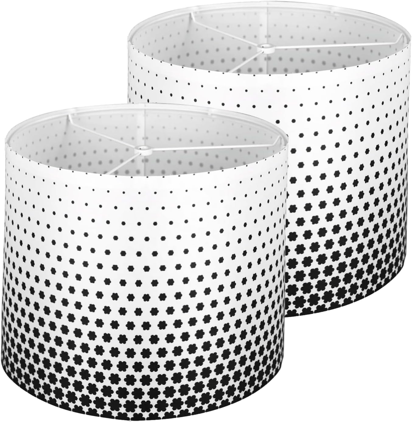 2 Pzas Pantalla Lámpara Tambor Floral 13x13x10pulg