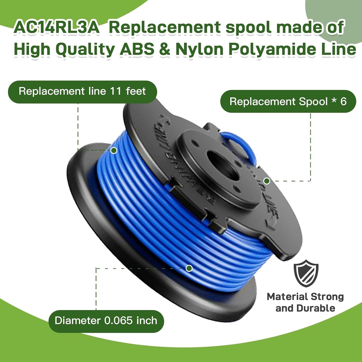 Carrete cuerda comp Ryobi 18-40V con tapa AC14HCA
