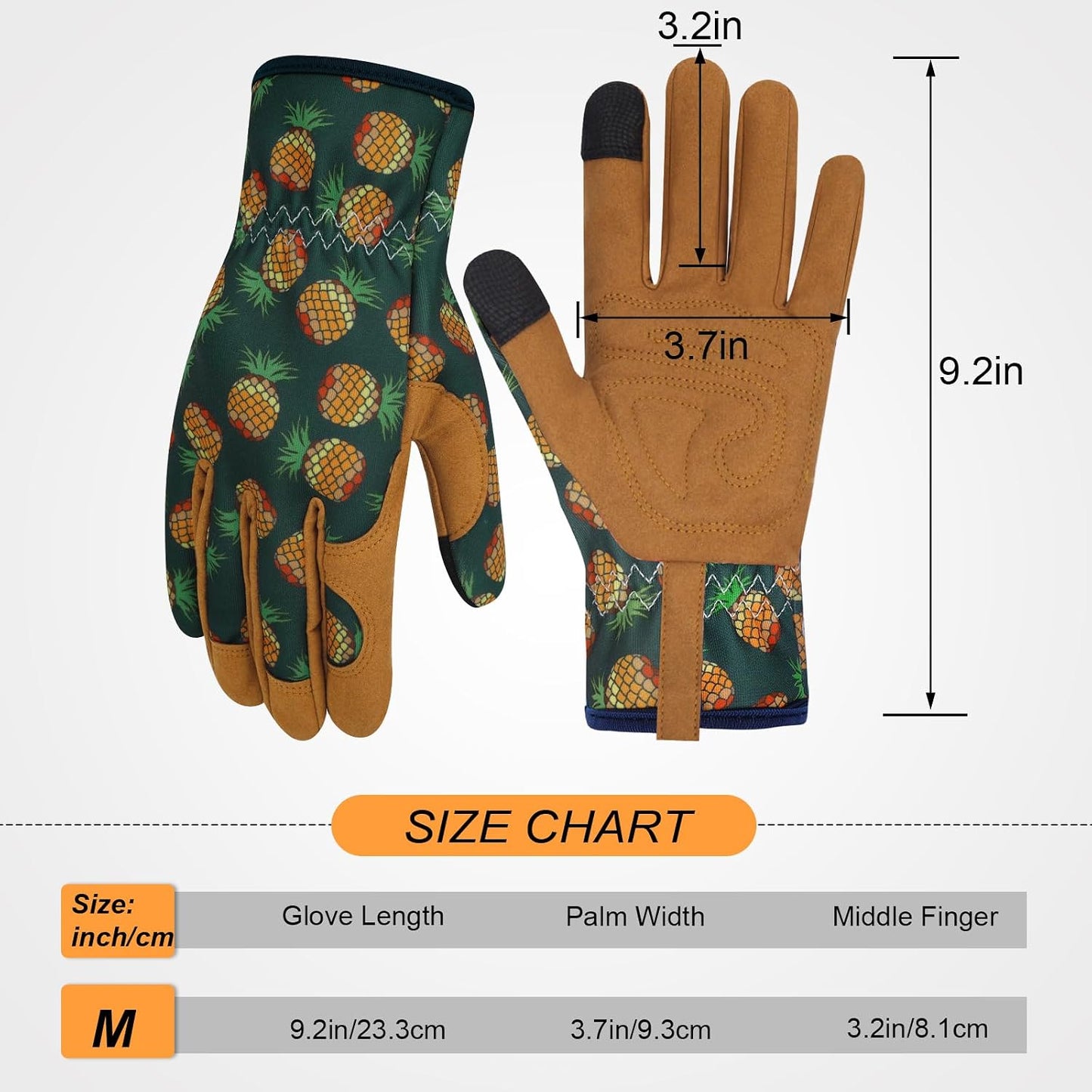 Guantes jardinería cuero mujer a prueba espinas tactil