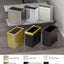 Cubo basura rectangular latón cepillado acero inox 3gal