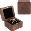 Caja de madera para anillos de boda y compromiso