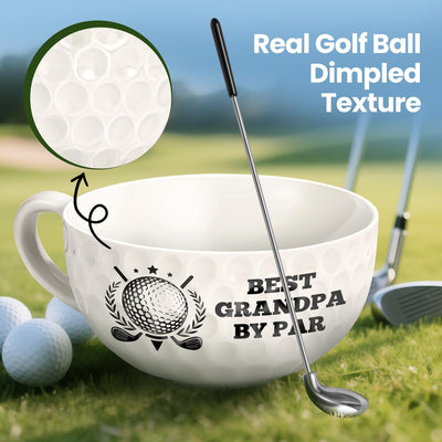 Taza café con agitador club golf 16oz para abuelo