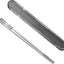 Palillos acero inox reutilizables con estuche plateado