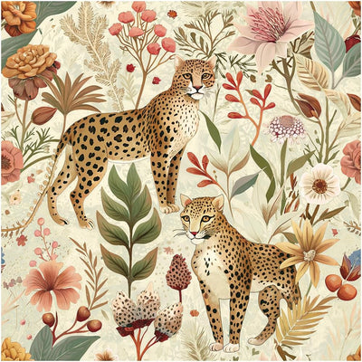 Papel tapiz guepardo vintage 17.3pulg x32.8ft