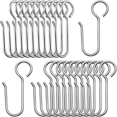 240 Pzas Ganchos Metal Forma S para Pista Cortina Techo Plata