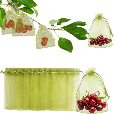 60 Bolsas Malla para Proteger Frutas 4x6pulg con Cordón