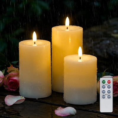 Velas LED resistentes al agua exterior con control remoto
