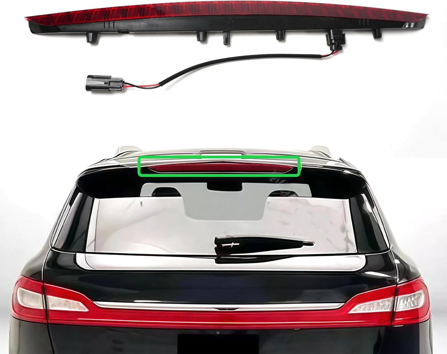 Tercera luz freno LED compat Lincoln MKX con arnés