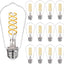 12 Bombillas LED Edison ST58 Regulables 6W Luz Blanca 4000K
