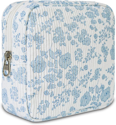 Bolsas cosméticos con cremallera flor azul