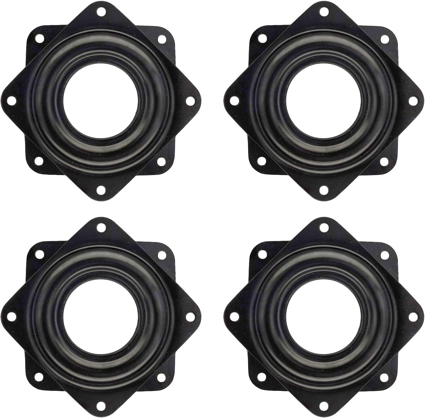 Pack 4 Tocadiscos Lazy Susan 2.8pulg Capacidad 100lb Negro