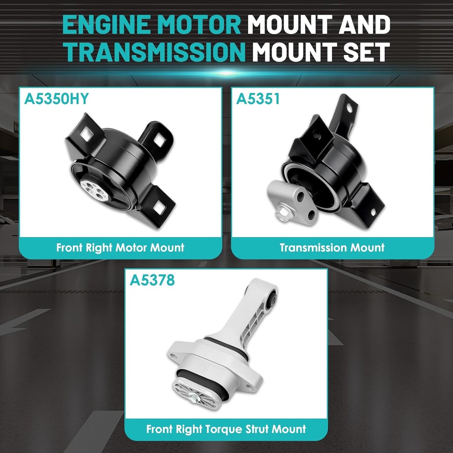 3 Pzas Soportes Motor Transmisión Chevy Aveo G3 1.6L