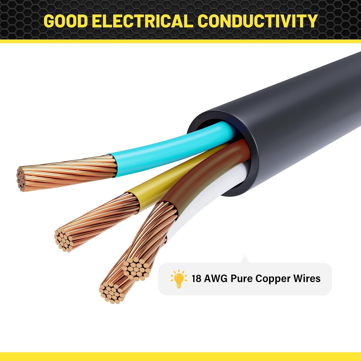 Conector hembra 4 pines para remolque 5ft 18awg