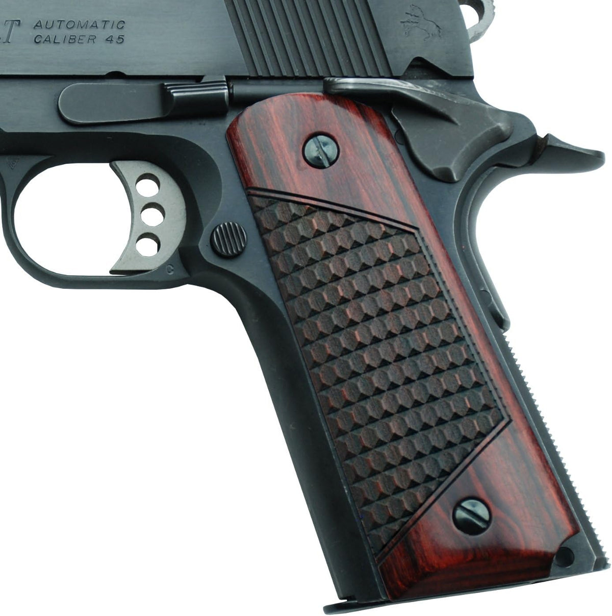 Puños madera 1911 Crocback seguridad ambidextros