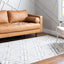 Alfombra rectangular 4x6ft blanco/gris