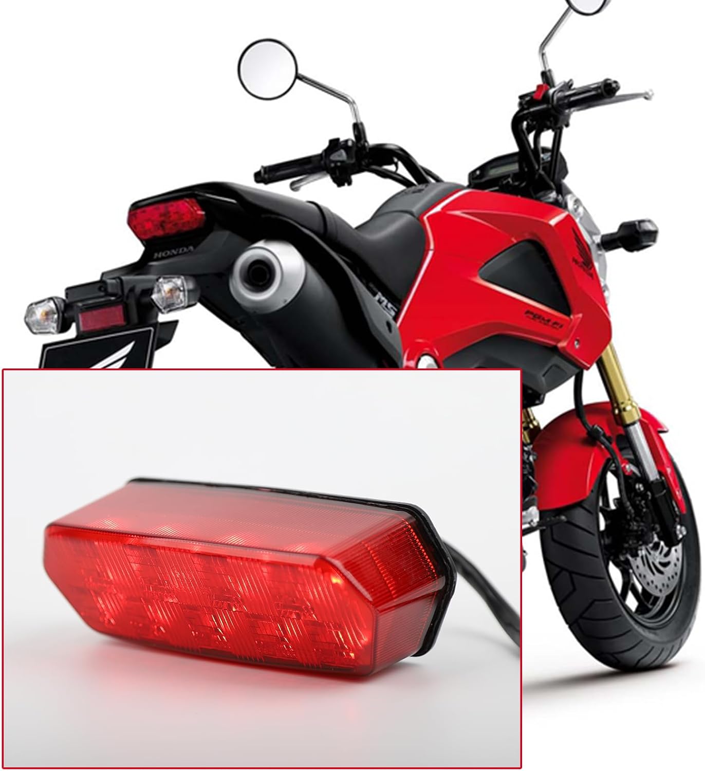 Conjunto luz trasera 12V Honda Grom Msx 125