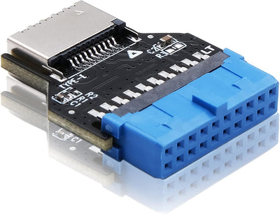 Adaptador USB 3.1 Tipo-C a USB 3.0 19 pines 180 grados
