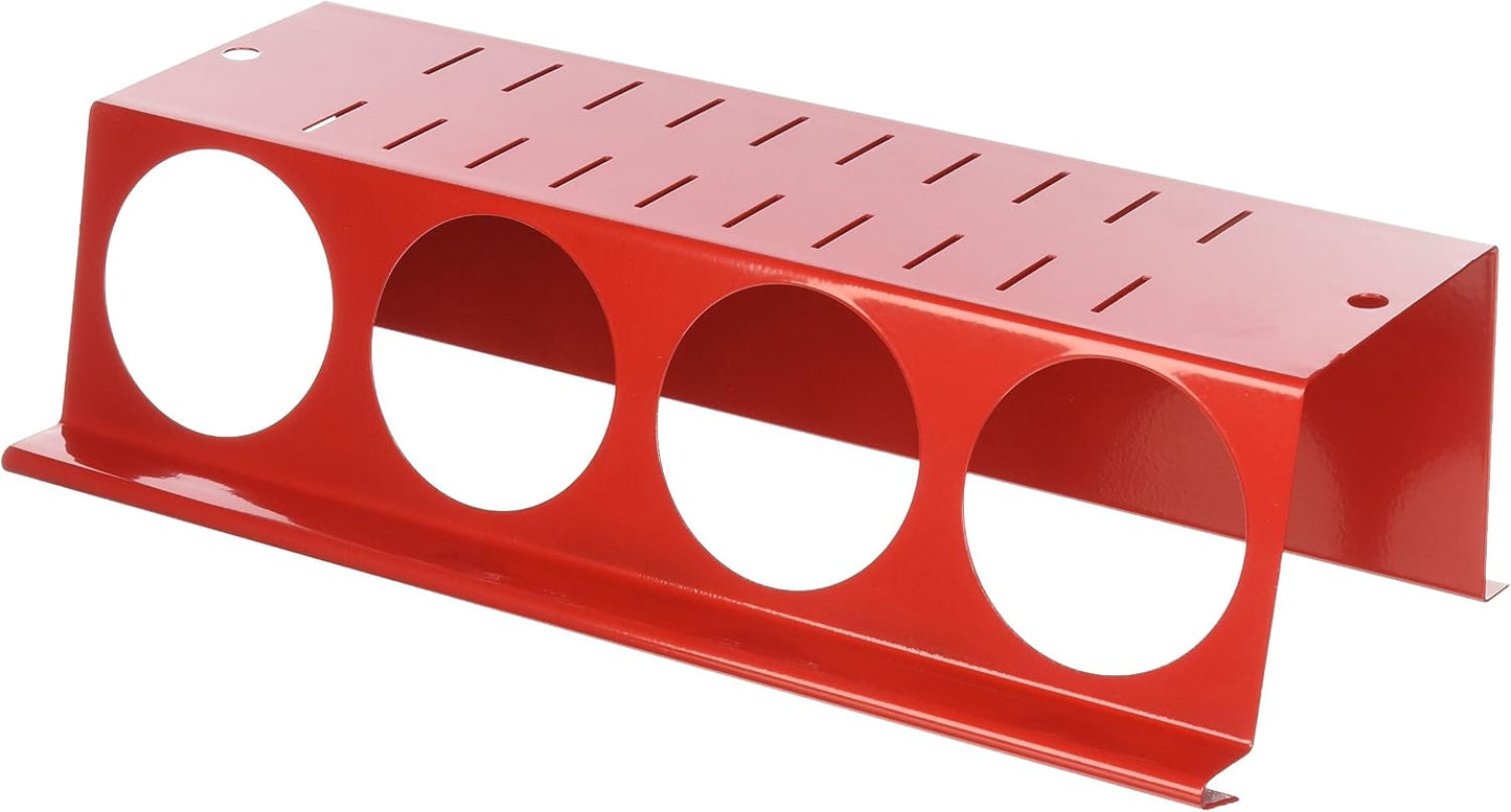 Soporte latas aerosol ranurado rojo
