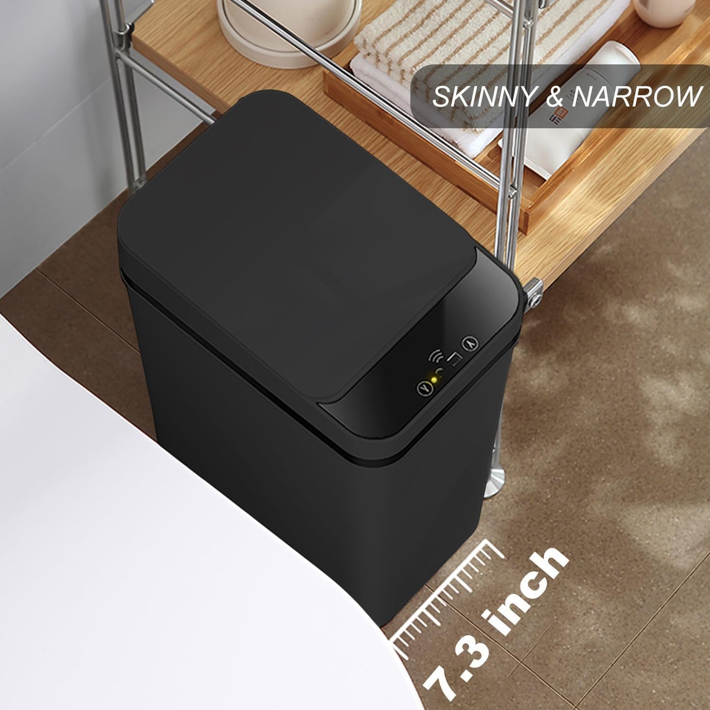 Cubo basura automático 15.5L sensor movimiento plástico