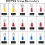 Kit conectores crimpados 0.110-0.248pulg terminales espada