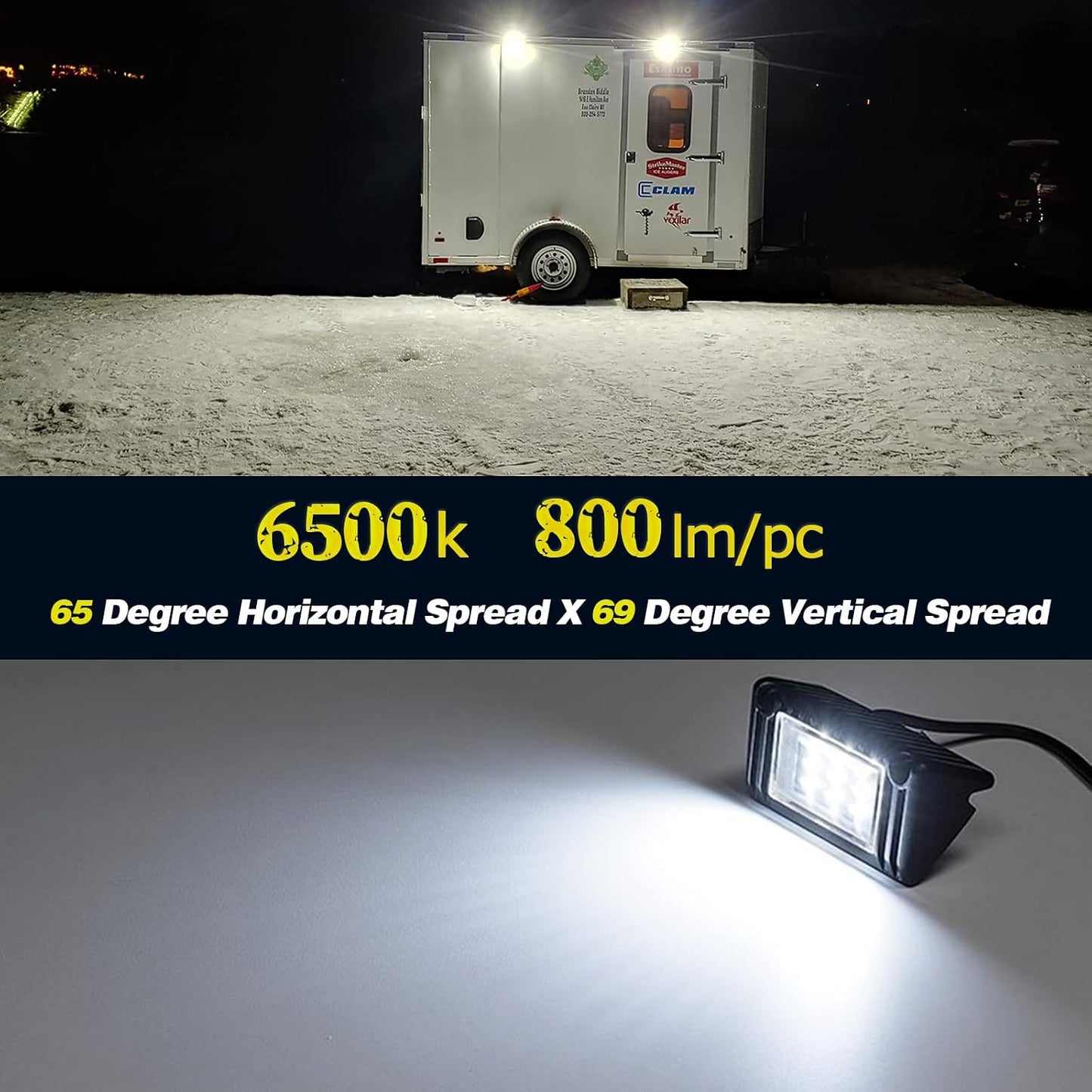 Luz porch RV 12V LED aluminio IP67 800LM