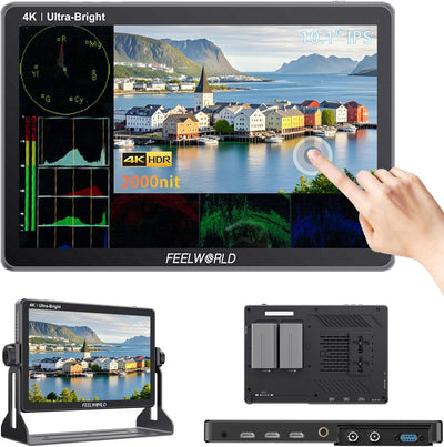 Monitor 10.1pulg IPS 2000nits HDMI 4K 60Hz HDR forma onda