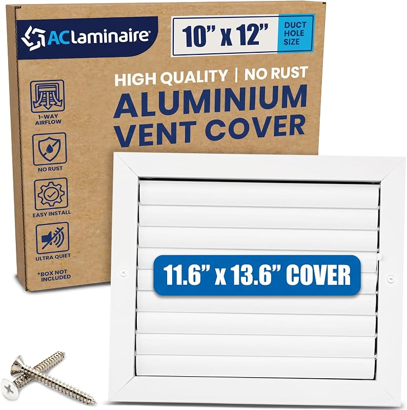 Cubierta ventilación HVAC 10x12" aluminio 1 vía