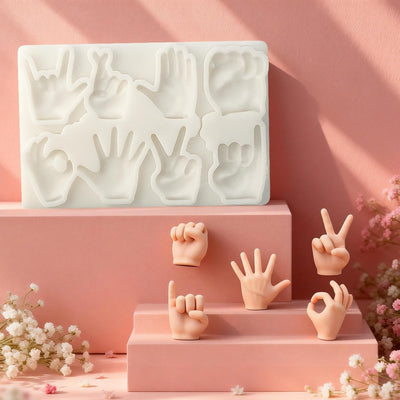 Molde de silicona en forma de mano 3D para dulces y decoración