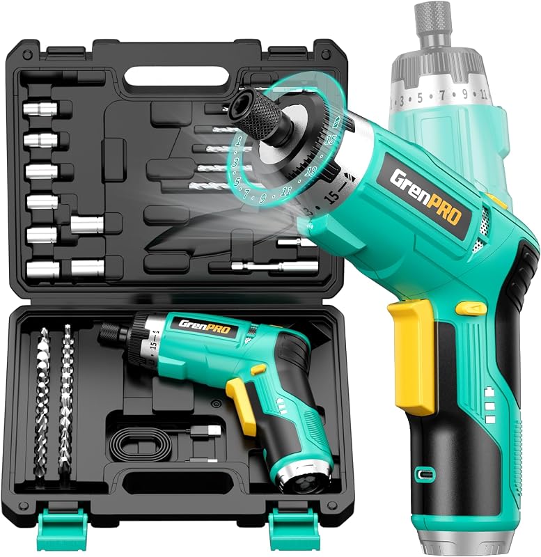 Set destornilladores eléctricos 3.6V 44 accesorios